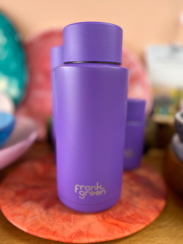 frank green Limited Edition Cosmic Purple Ceramic Reusable Bottle - 34oz / 1,000ml