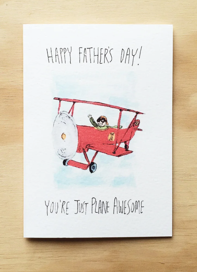 Happy Father's Day, You're Just Plane Awesome card by Well Drawn