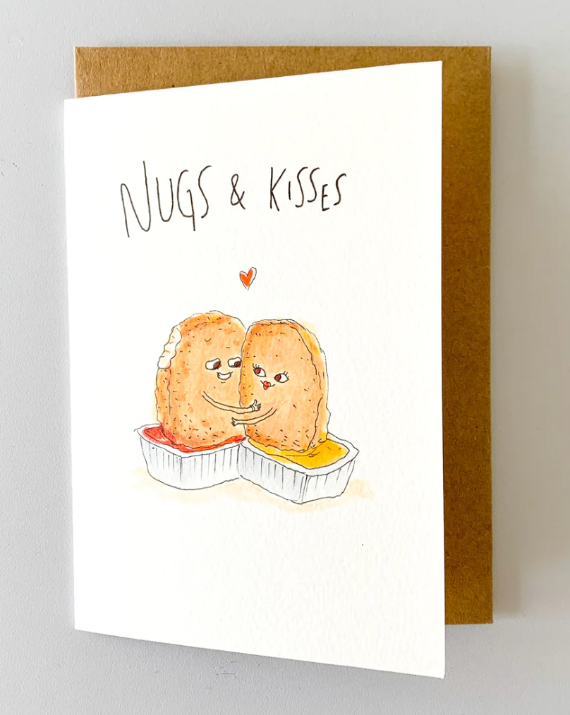 Nugs and Kisses card by Well Drawn