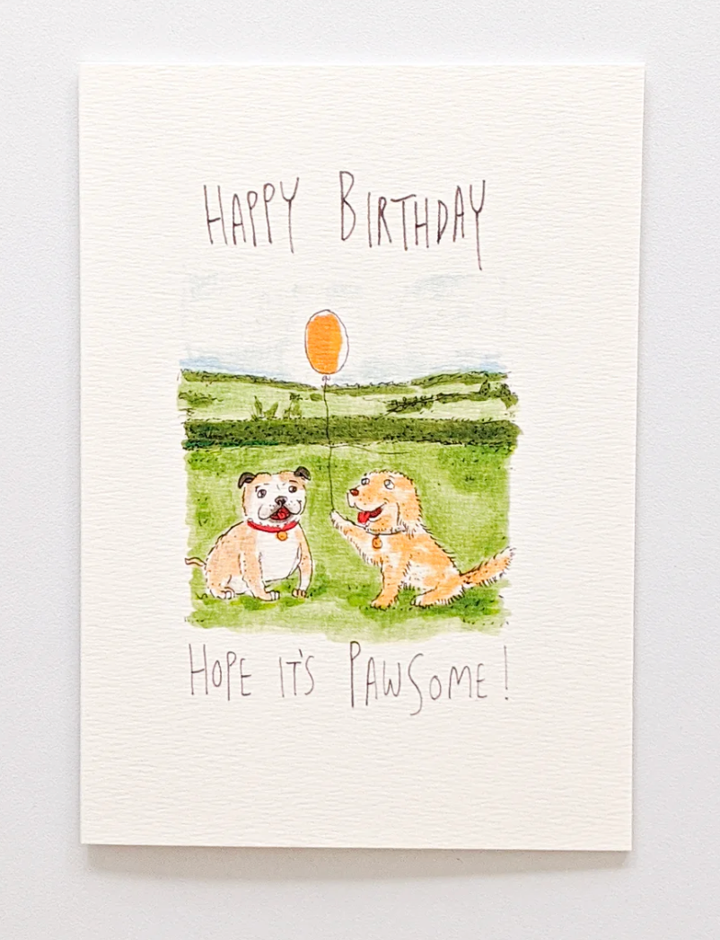 Happy Birthday, Hope its Pawesome card by Well Drawn