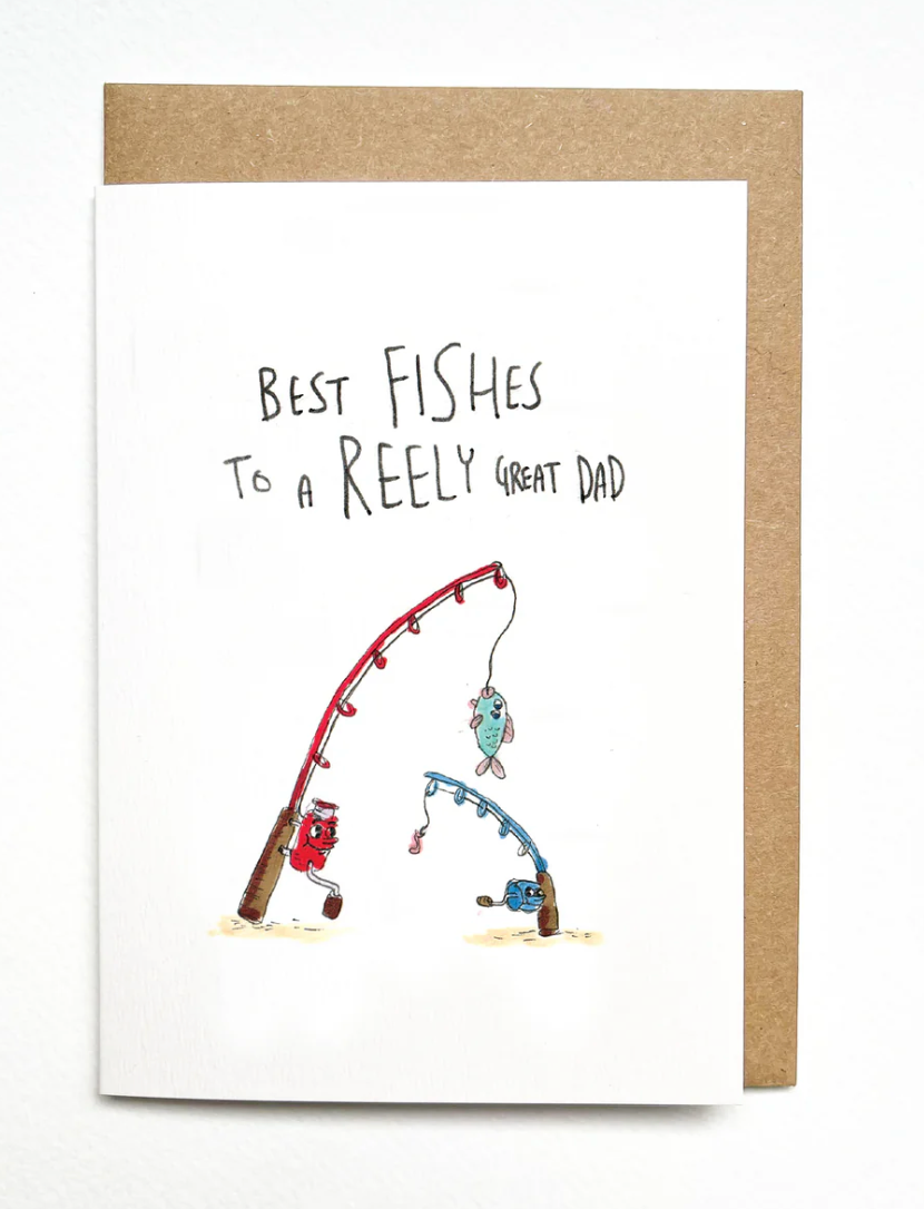 Best Fishes to a Reely Great Dad card by Well Drawn