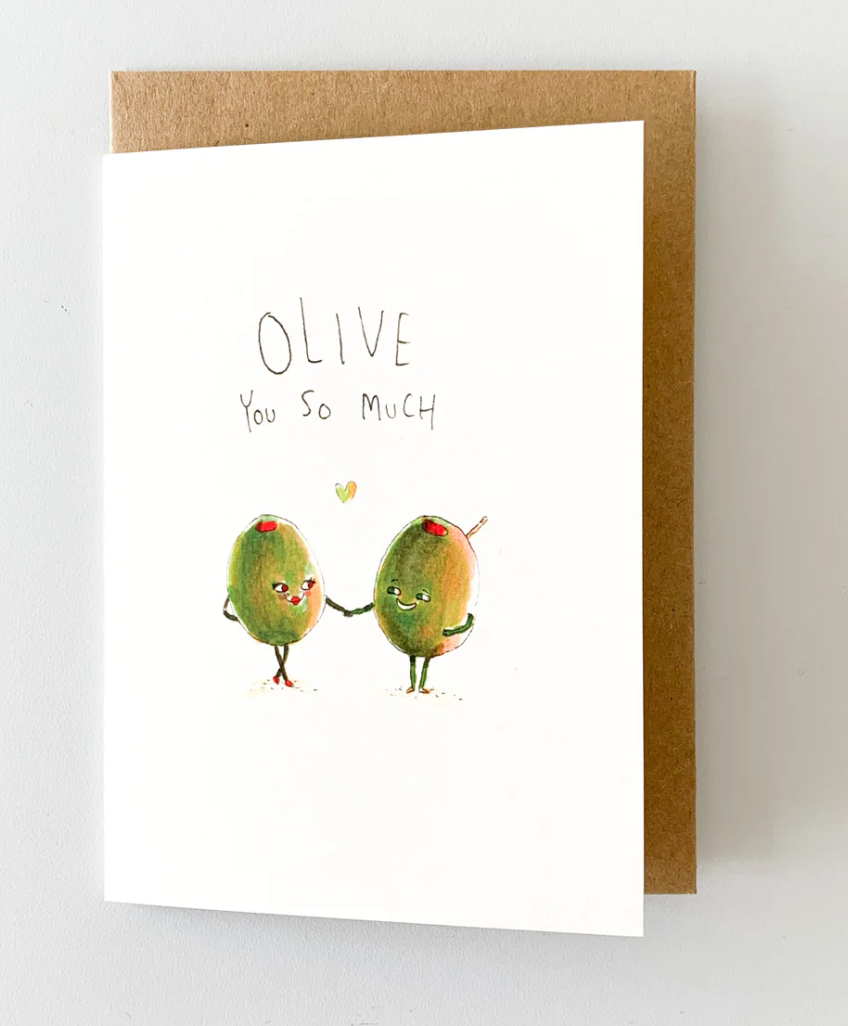 Olive You So Much card by Well Drawn