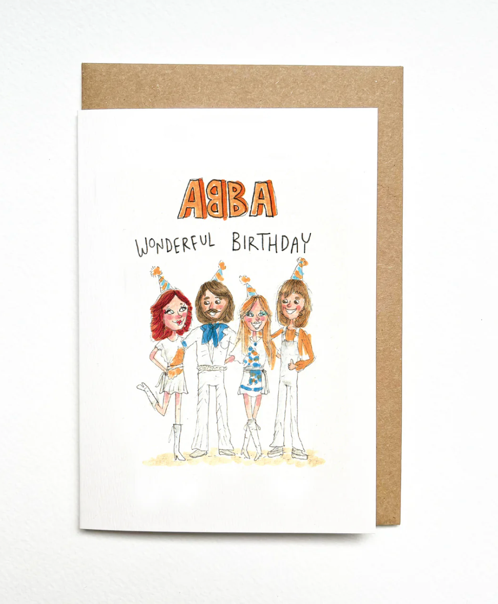 Abba Wonderful Birthday card by Well Drawn