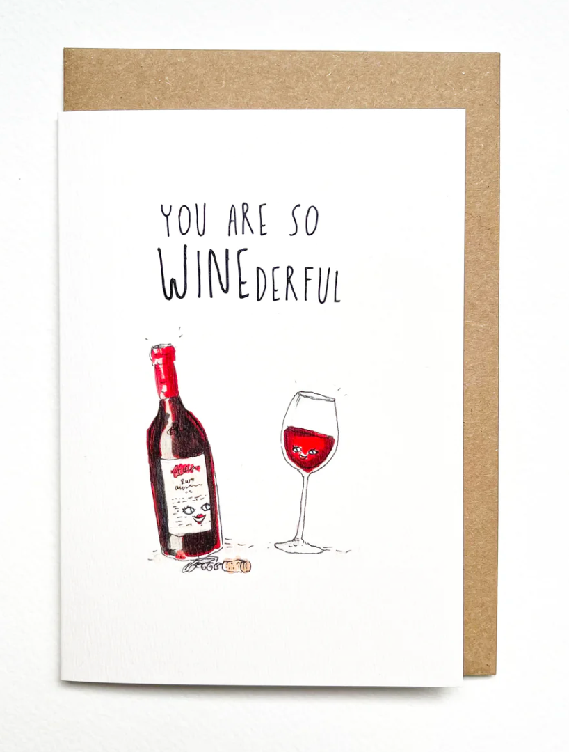 You Are So Winederful card by Well Drawn