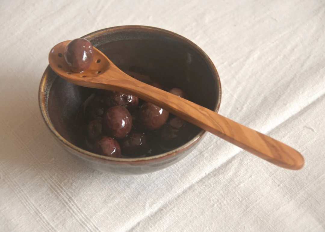 Olive Wood Holed Spoon - Heaven In Earth