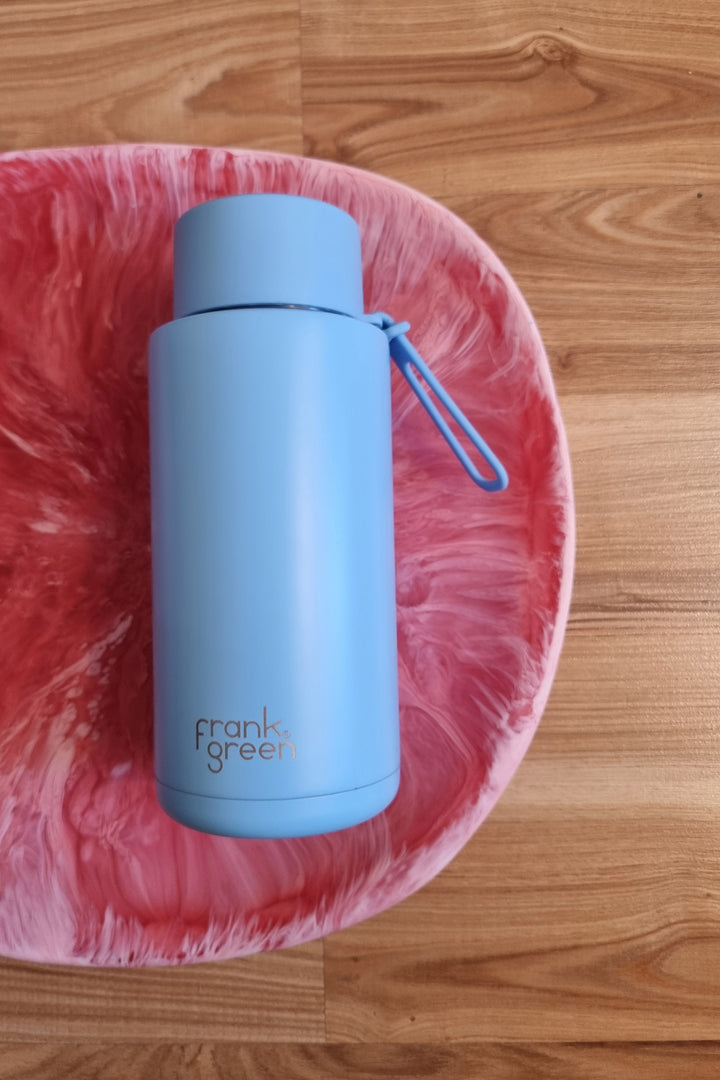 frank green Sky Blue Ceramic Reusable Bottle - 34oz / 1,000ml
