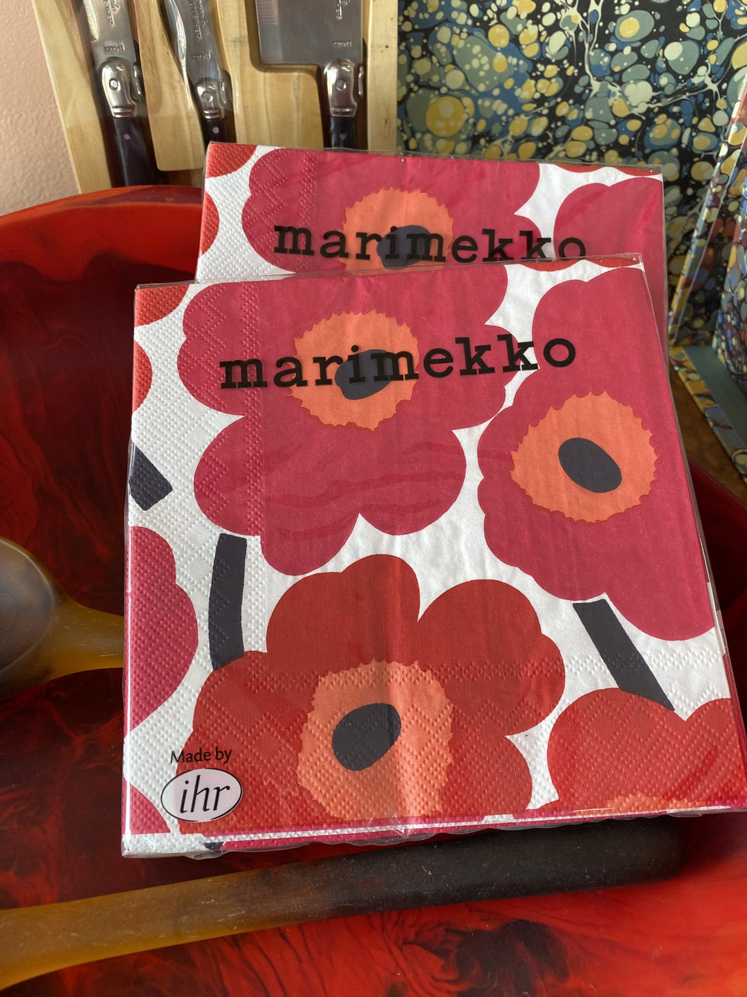 Marimekko Unikko Red Paper Napkins Pack of 20