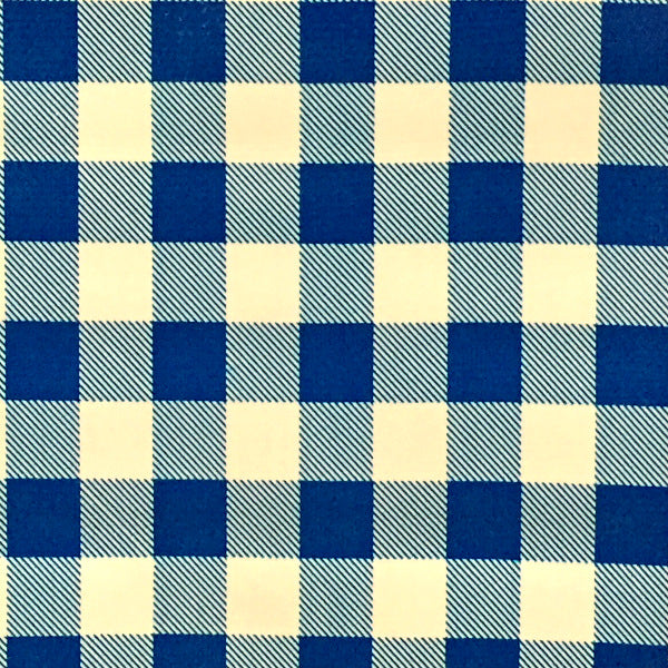 Ben Elke Mexican Oil Cloth Tablecloth Square - Big Gingham Blue