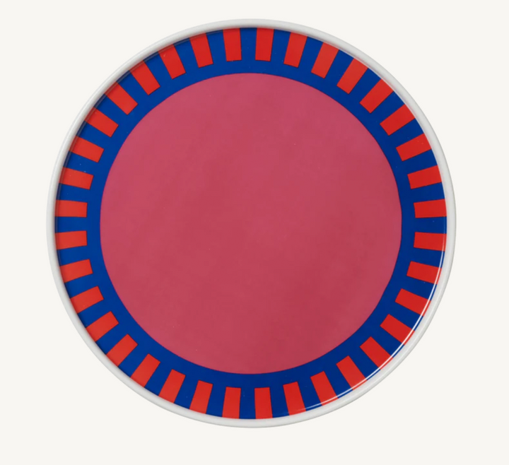 Red & Navy Radiant Plate - In The Roundhouse