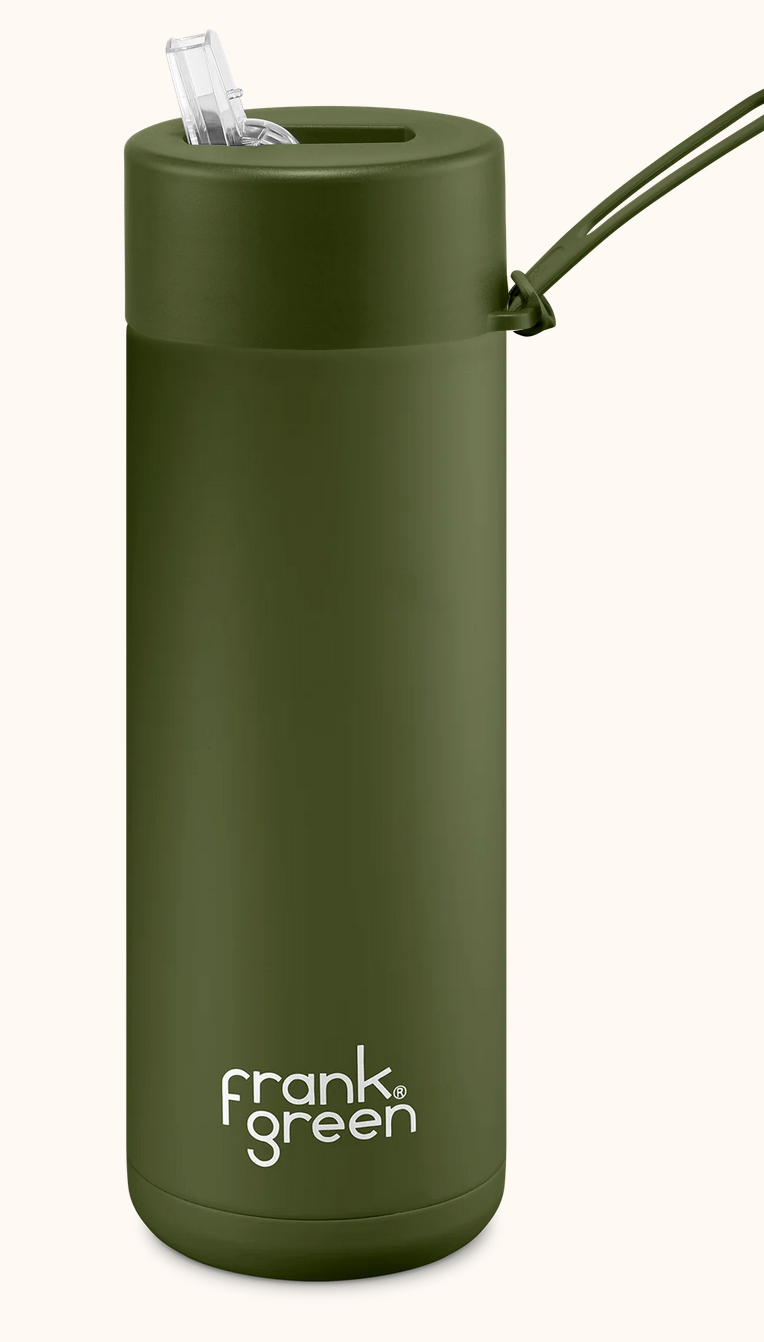 frank green Ceramic Khaki Reusable Bottle Regular 20oz/595ml