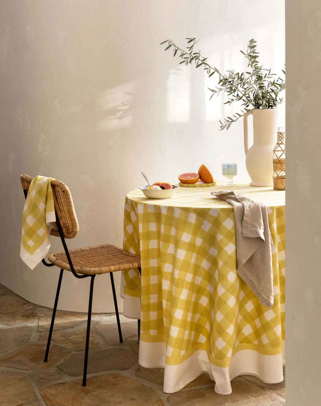 Spritz Limone Round Tablecloth 220cm